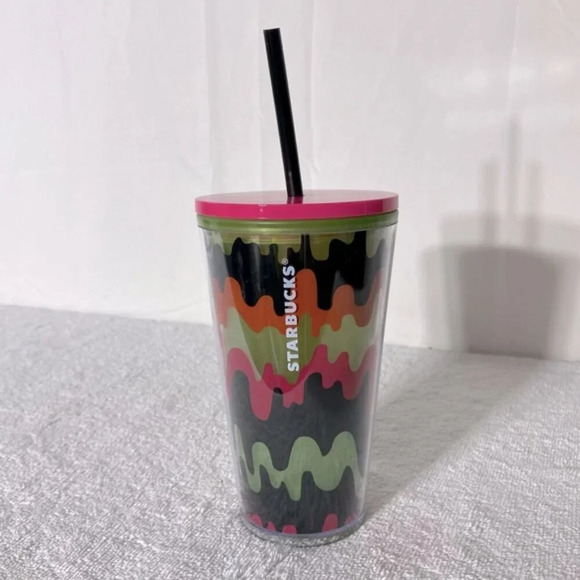 Starbucks Fall 2023 Halloween Limited Edition Drippy Wave Swirl Grande Tumbler - Picture 1 of 13
